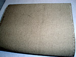 硫化染料で染め上がった帆布（綿・和紙混）の写真