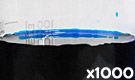 「食用青色1号 ブリリアントブルー」の水溶希釈例（1000倍）